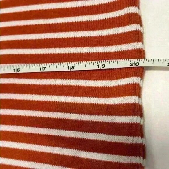 Fossil Womens Sz Medium Addison Burnt Orange Stripe Knit Dress Cosplay Y2K Flaw - Picture 11 of 12